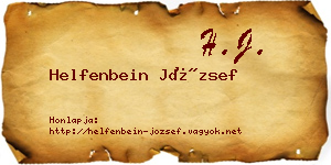 Helfenbein József névjegykártya