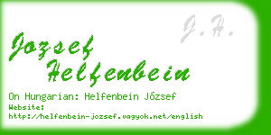 jozsef helfenbein business card
